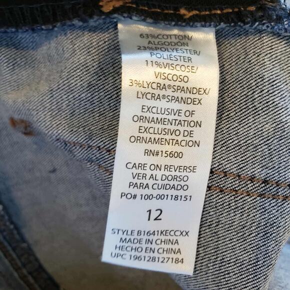 Democracy AB Technology Jeans Womens Size 12 Blue Distressed Skinny Stretch - Picture 10 of 10